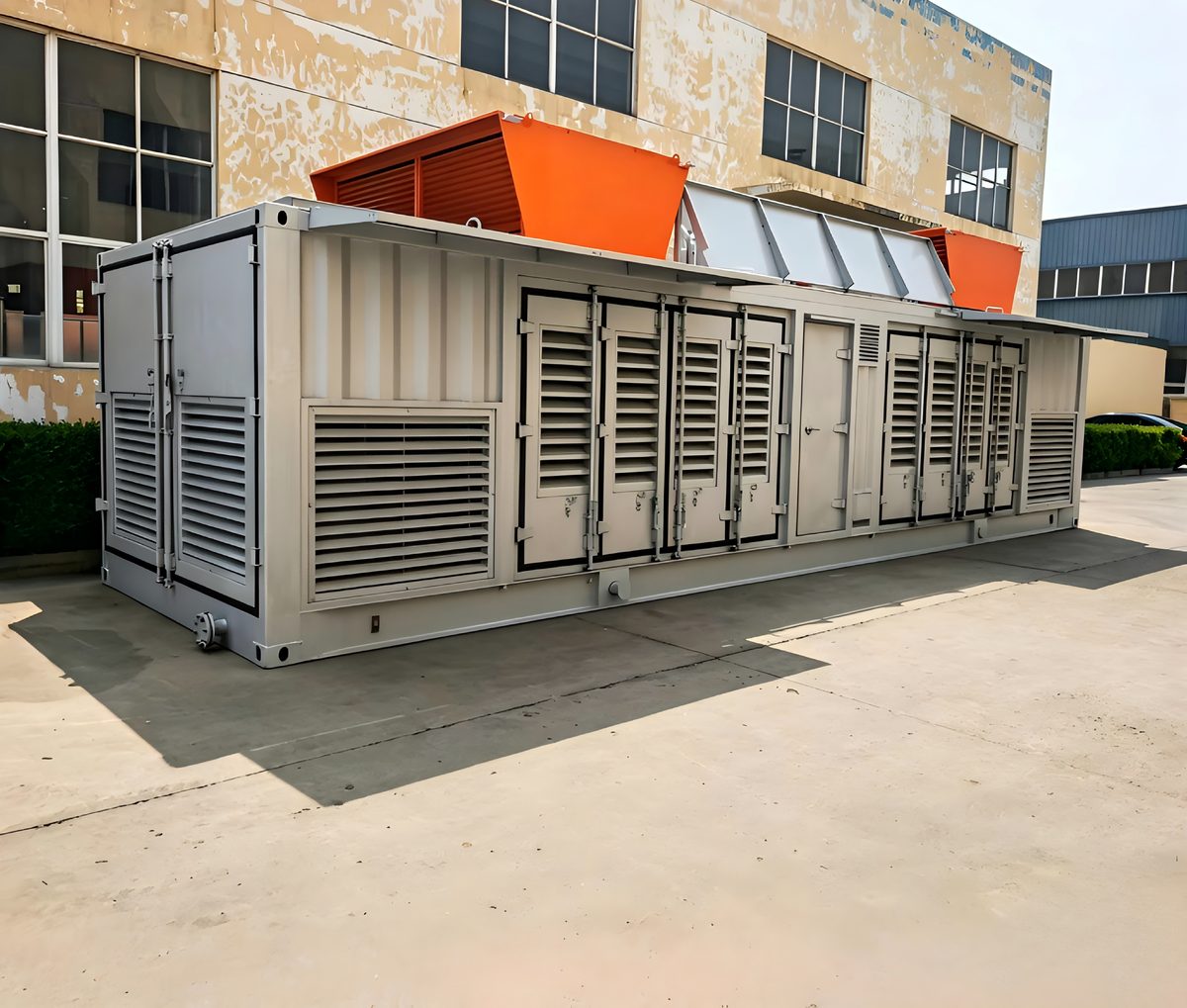 AP-700NG 700 kW containerized gas generator set, exterior view